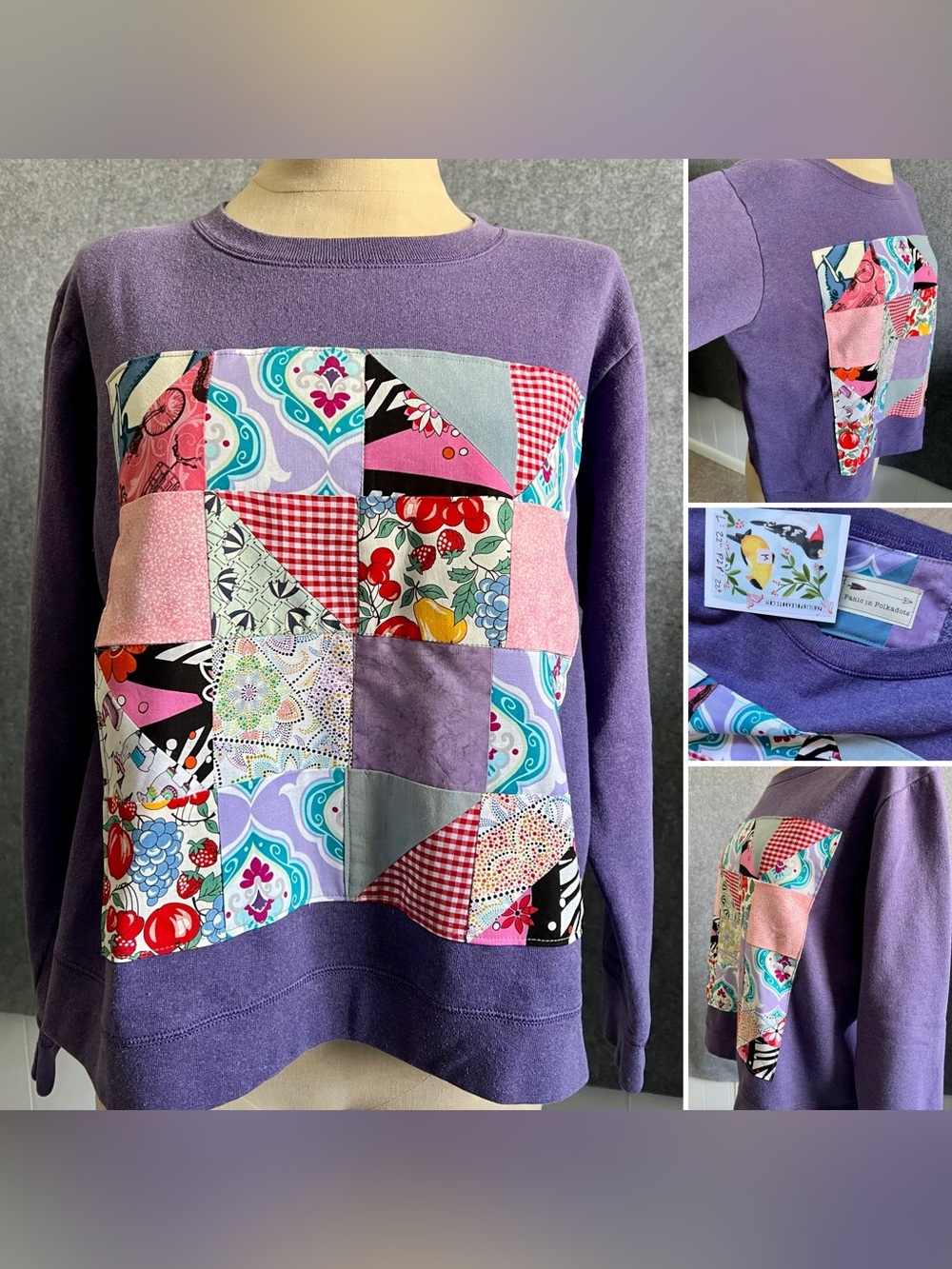 Quilty Crewneck Sweatshirt! 🍇🍒🍓
